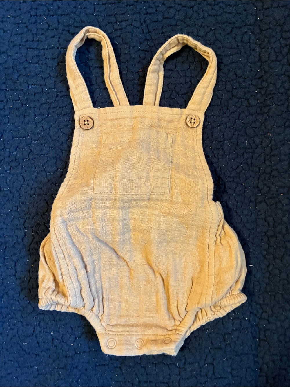 Jamie Kay Mustard Overalls Romper